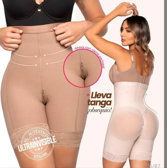 Stagmi Fajas Colombian Panty Shaper Thigh Tummy Reducer SMI04004 w/ Thong New XL - Picture 11 of 17